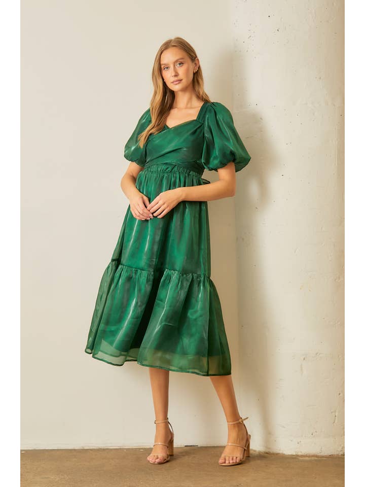 Polagram by Wellmade USA - Wholesale Dress - Women's - WRAP TEIRED MIDI DRESS1