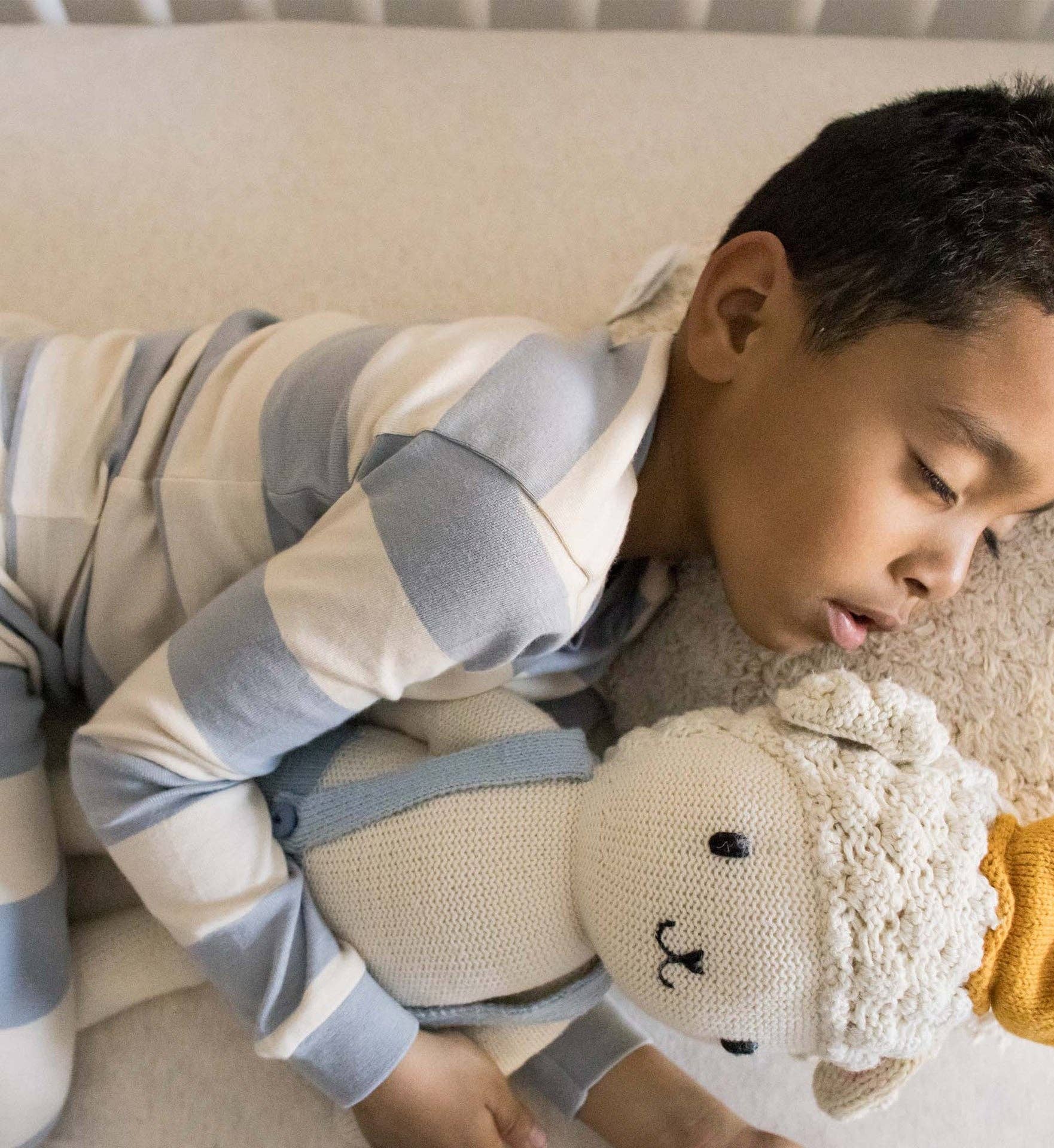 Rugby Stripe Organic Cotton Sleep & Play - Quarry for wholesale on Faire5