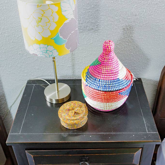 Gitzell FairTrade - Wholesale Basket - Lidded Basket, Assorted sweet grass, small8