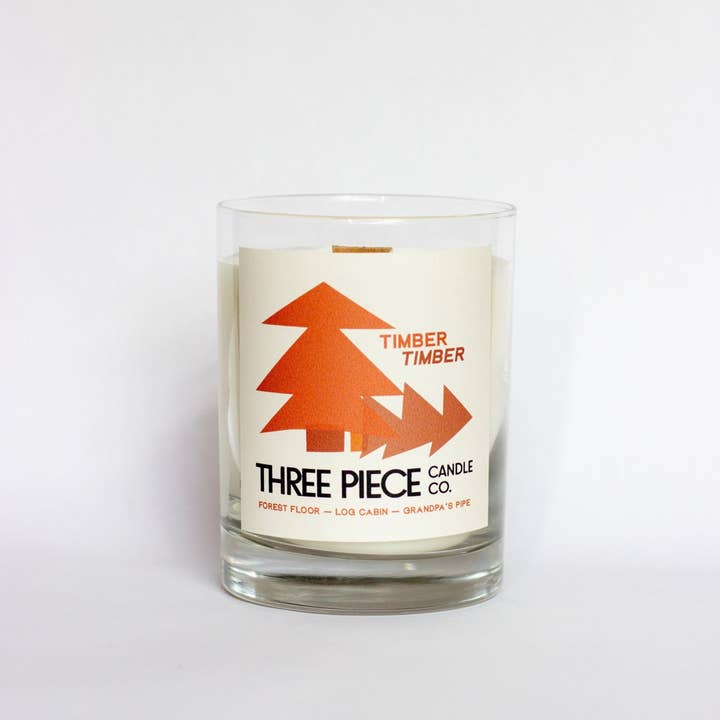 Three Piece Candle Co. - Wholesale Jar/Filled Candle - Timber Timber