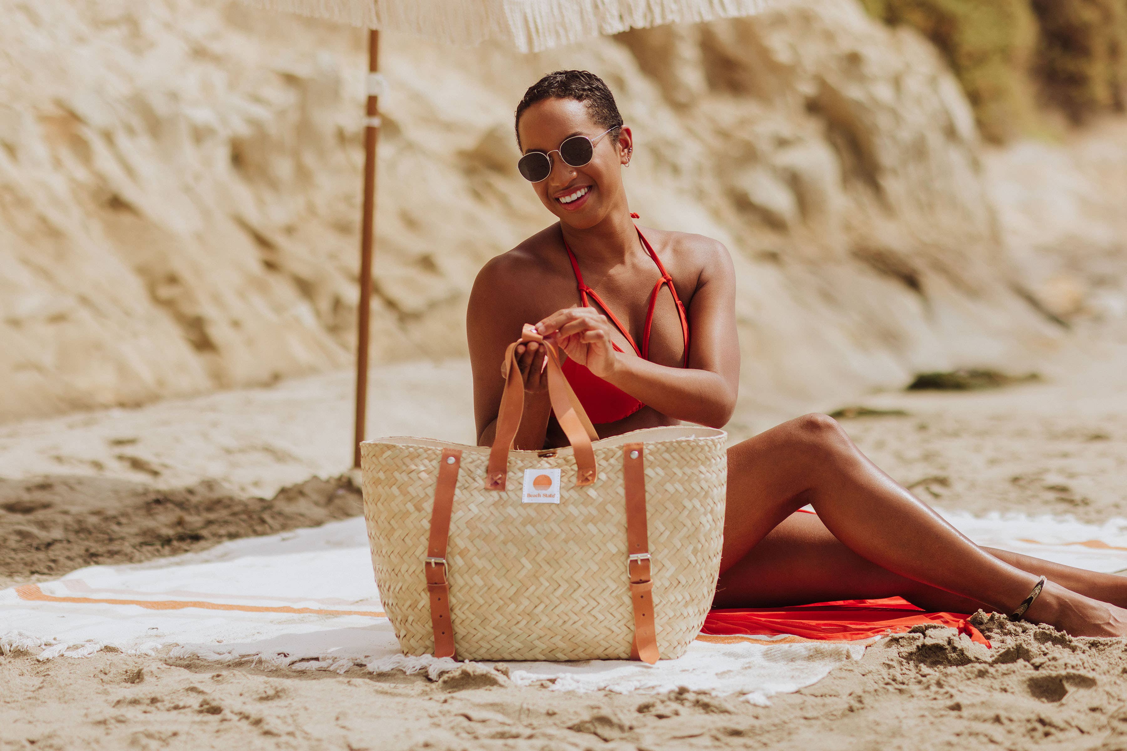 Picnic Time Family of Brands - Wholesale Cooler/Cooler Bag - Hermosa Insulated Woven Seagrass Beach Cooler Bag12