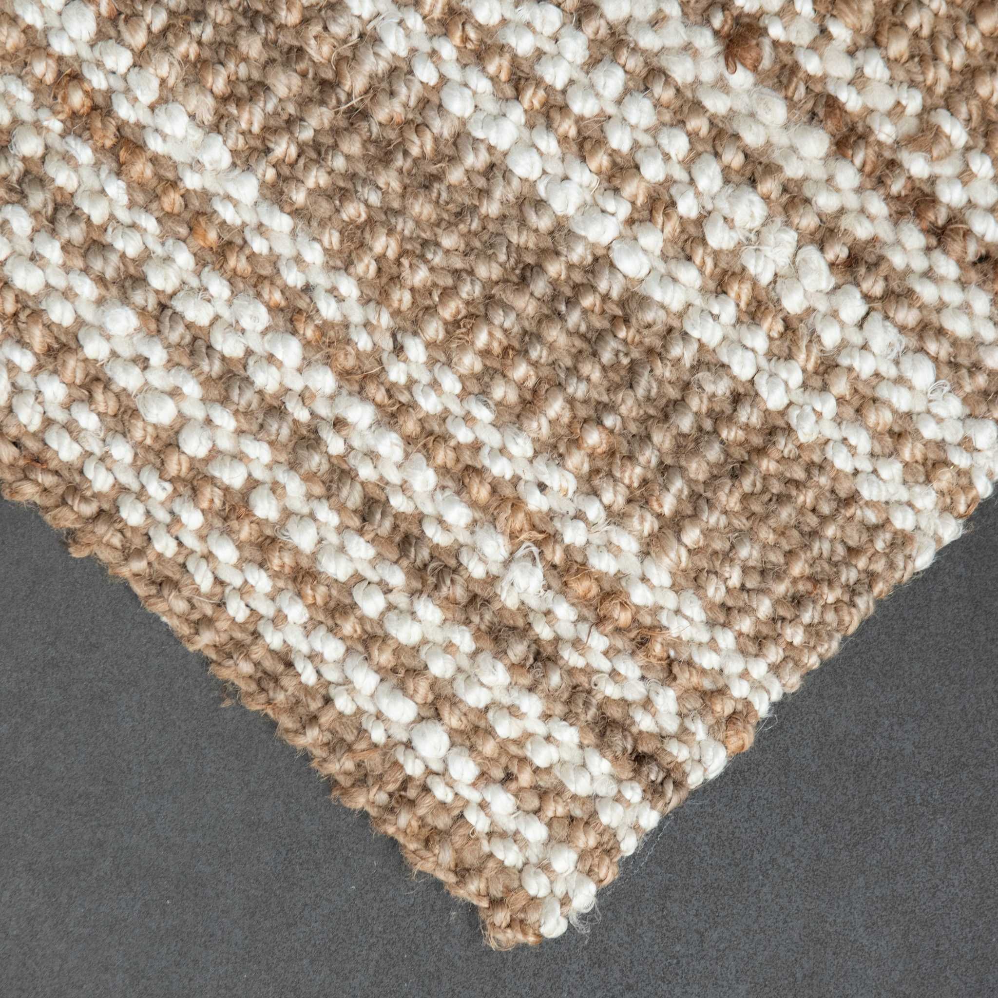 North Avalon - Wholesale Area Rug - Osbourne | Stripe Chunky Jute Bouclé Rug7