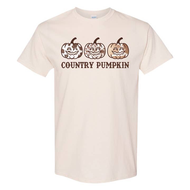 Halloween Western VALUE Tee: Country Pumpkin (PLUS) for wholesale by Small Town Productions