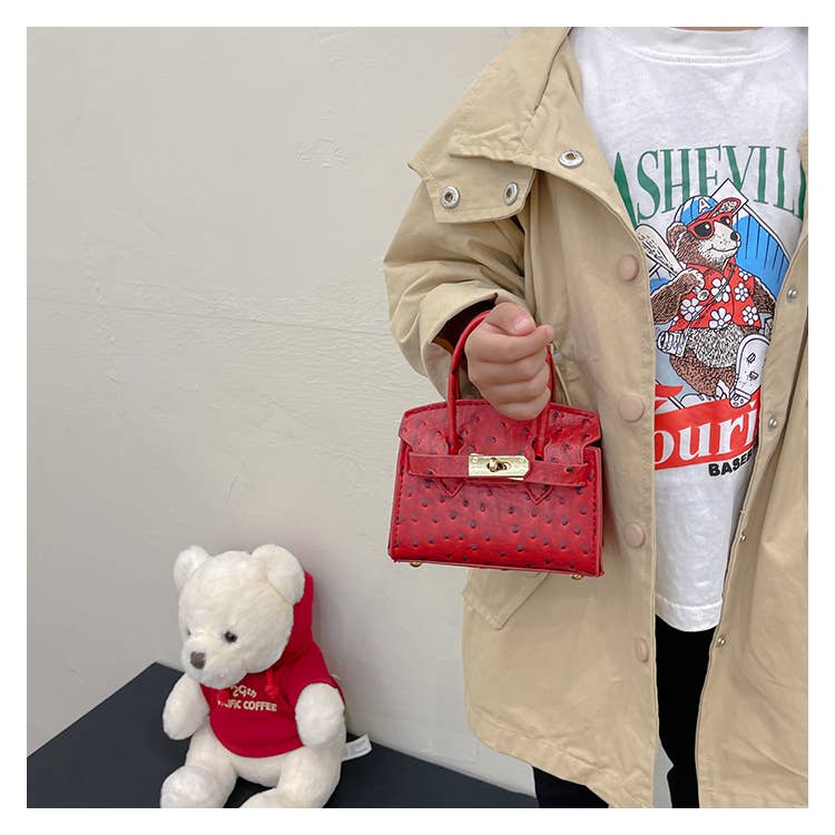 Little Trendy - Wholesale Crossbody Bag - Kids - Girls mini contrast color crossbody bag Kelly mini handbag8