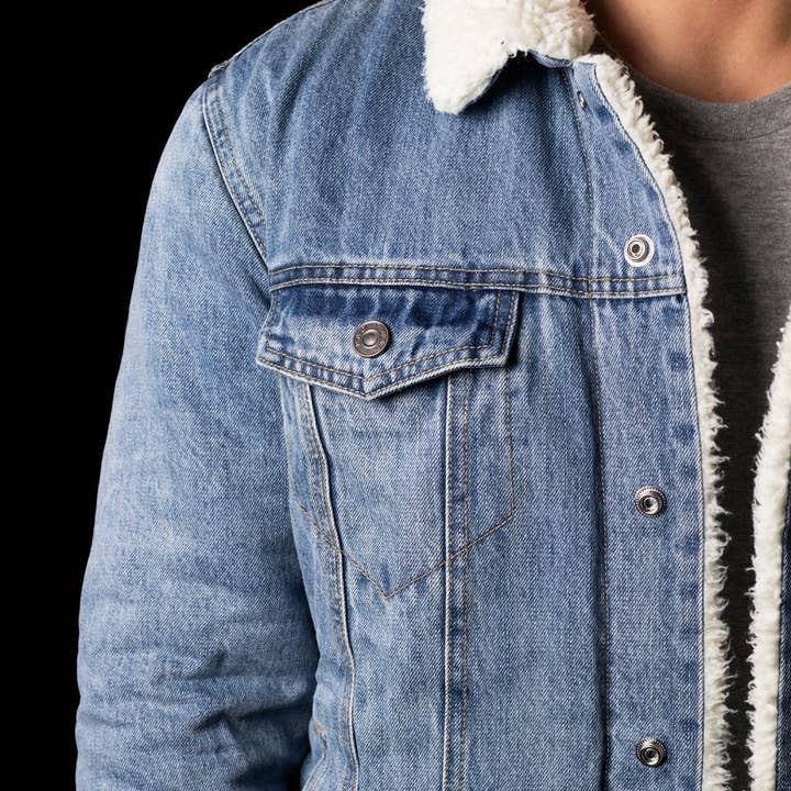 BAD WORKWEAR - Wholesale Denim Jacket - Men's - BAD DENIM SHERPA JACKET
