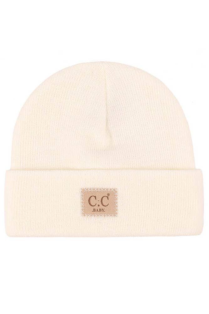 Hana - Wholesale Beanie - Women's - C.C Baby Classic Rib Beanie with C.C Suede Patch1
