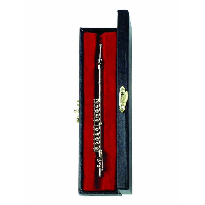 Silver Flute Miniature with Case for wholesale by Broadway Gifts Co
