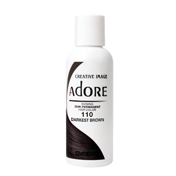Adore #110 Darkest Brown – 4oz Semi-Permanent Hair Color for wholesale by Majestic Wholesale