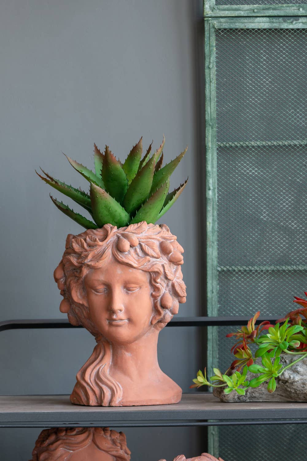 A&B Home Group Inc. - Wholesale Plant Pot - 8x9x11.5" Grecian Muse Cement Planter0