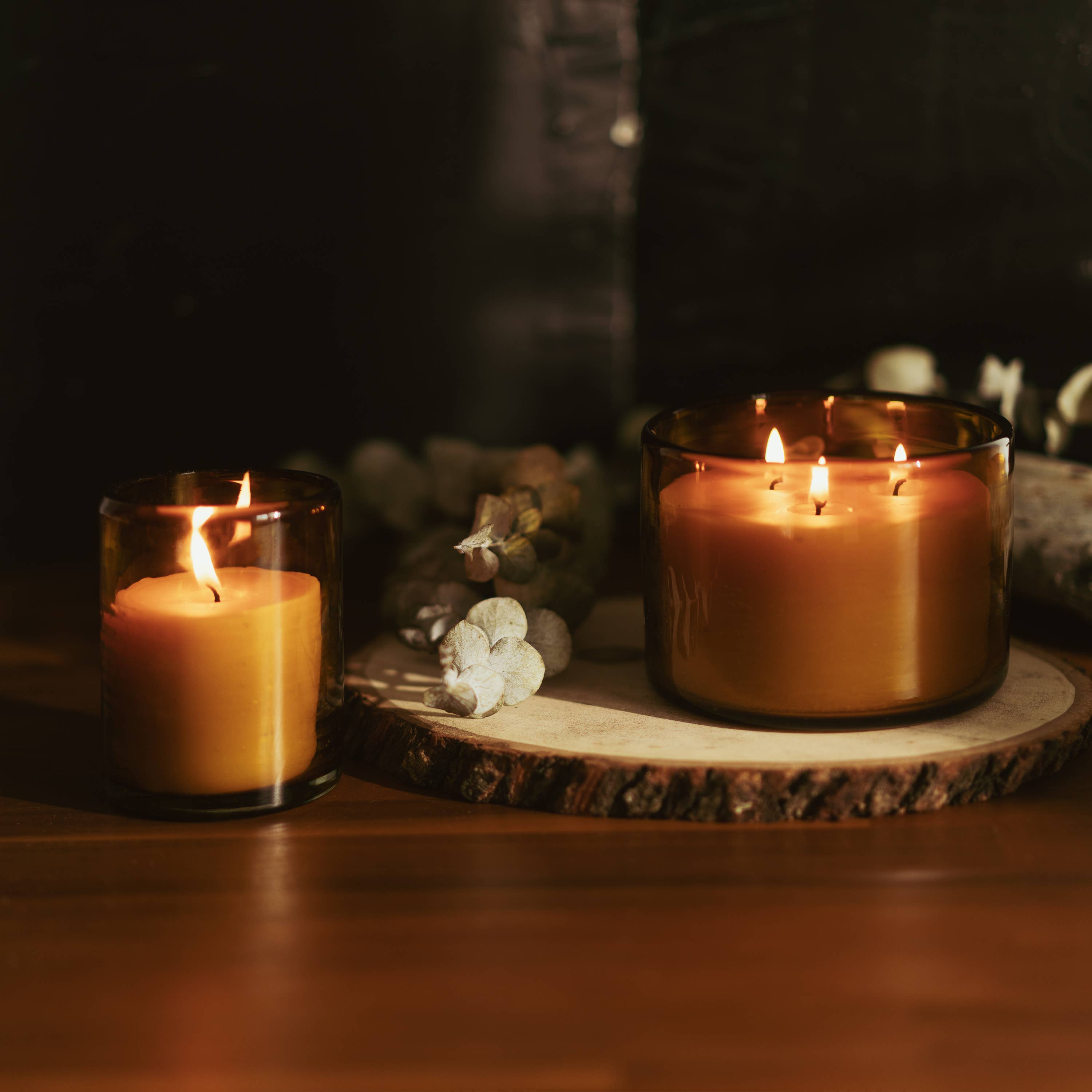 Bluecorn Candles - Wholesale Jar/Filled Candle - Pure Beeswax Jar Candle in Blown Glass Holder7