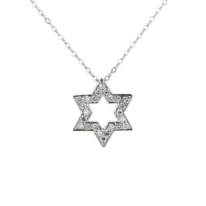 14K WG Slide Diamond Star of David Pendant for wholesale by NYMAN JEWELERS