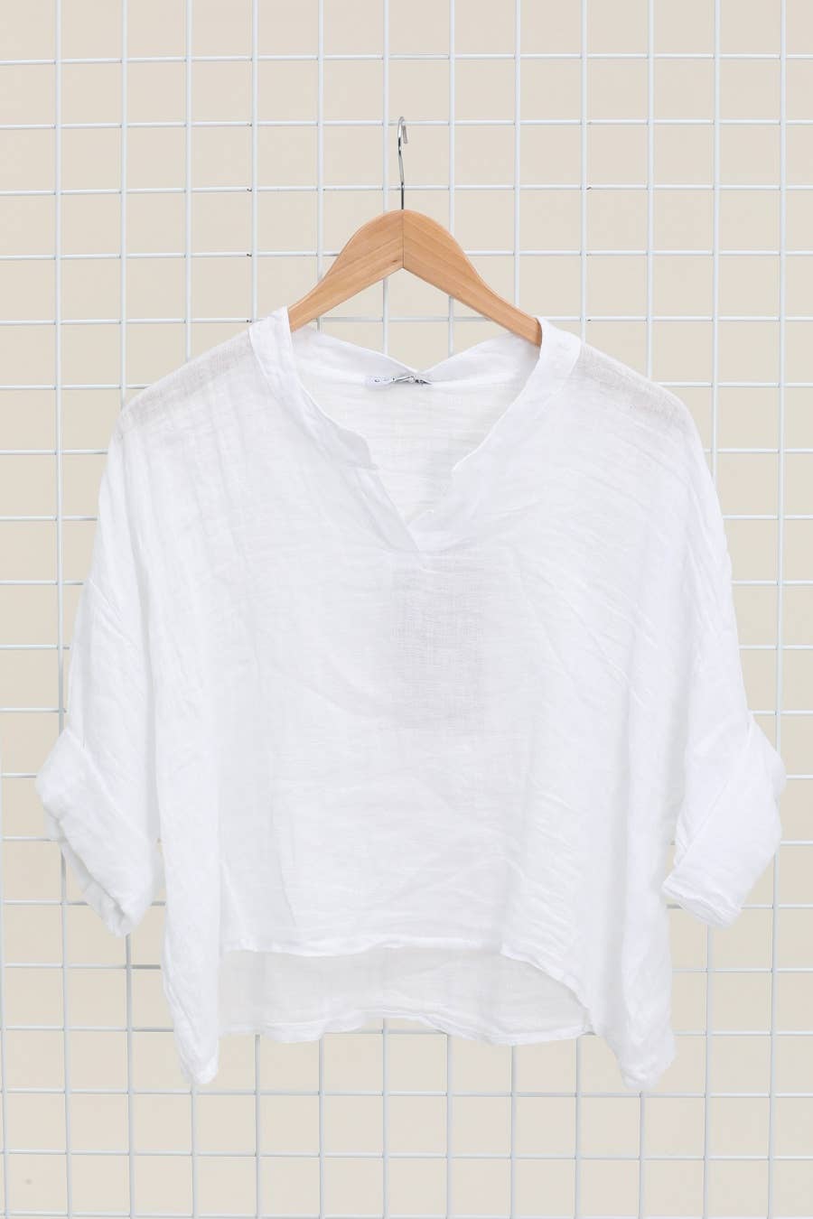 la maison des fibres naturelles - Wholesale Blouse - Dames - Linnen top met v-hals 23100, 100% linnen8