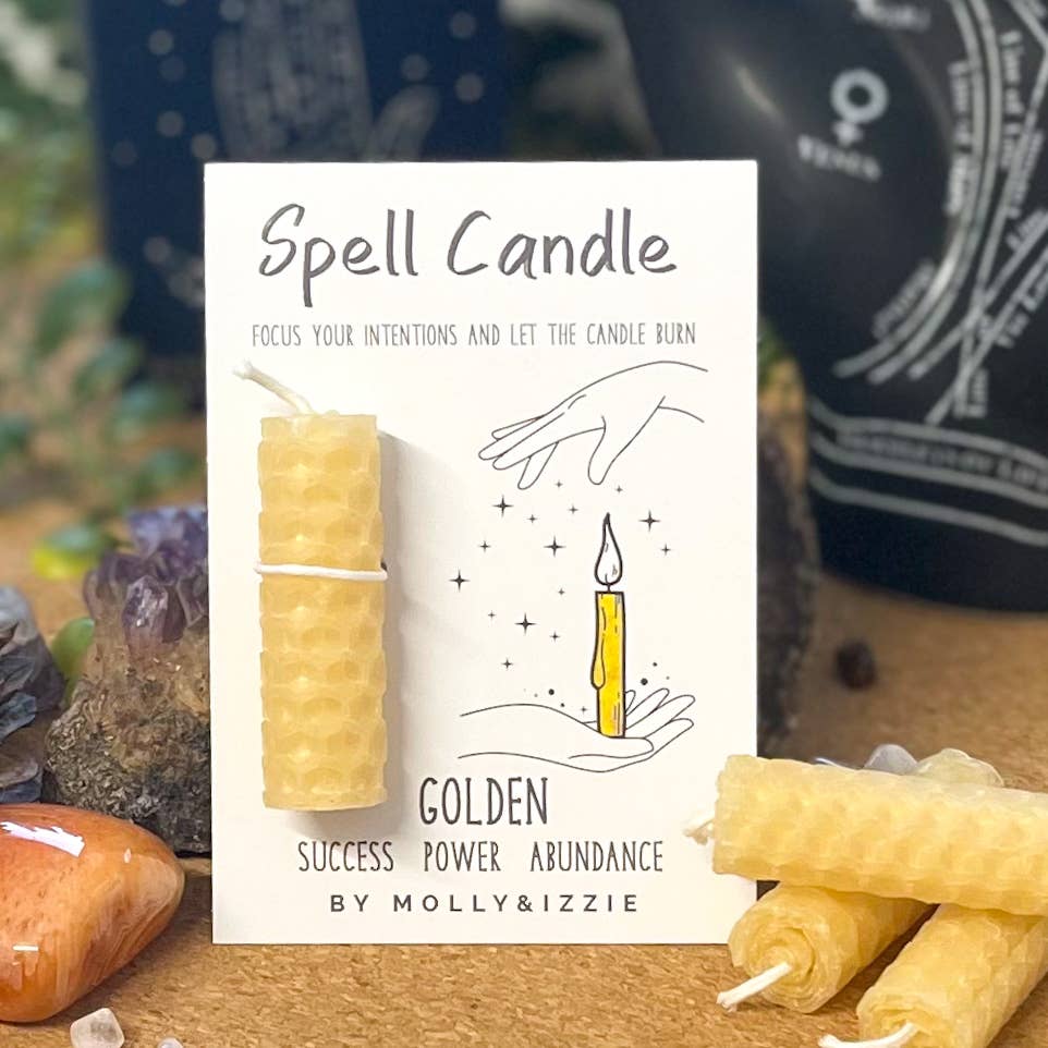 by Molly&Izzie - Wholesale Pillar Candle - Spell Candle - Golden1