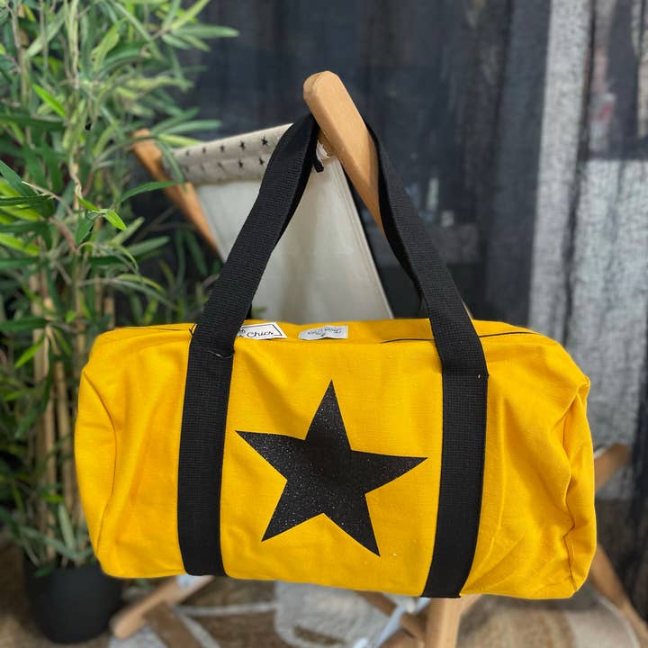 Toiles Chics - Wholesale Weekender Bag - Women's - Mustard “Star” Duffle Bag