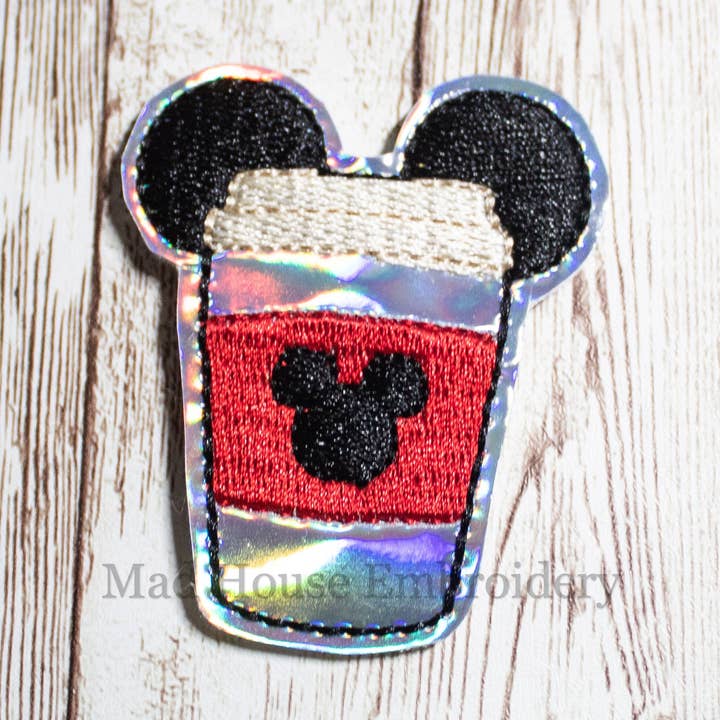 Feutre souris café | Feutre souris café | Feutre souris café non coupé | Feutre en vinyle non coupé | Feutre non coupé | Applique en feutre | Embellissement en feutre 1 pour la vente par Mad House Embroidery