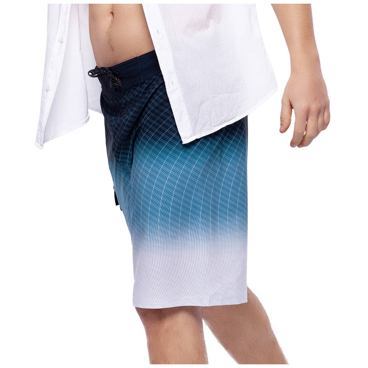 Rokka & Rolla - Wholesale Swim Shorts - Men's - Men's 9" Half Elastic Waist Board Swim Shorts Swimwear7