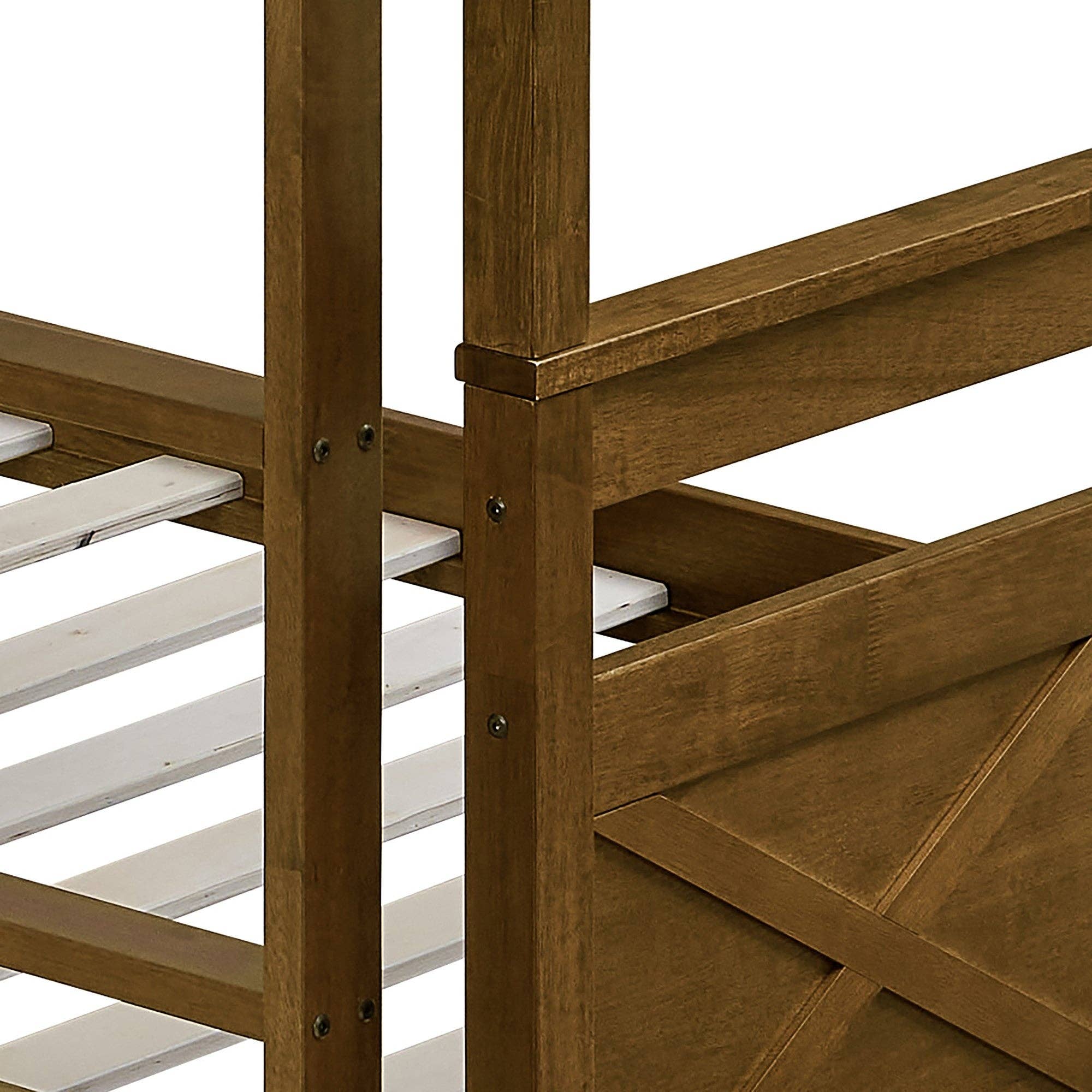 Home Design - Wholesale Bed - Home Design Exeter Twin Over Twin Solid Wood Standard Bunk Bed Frame19