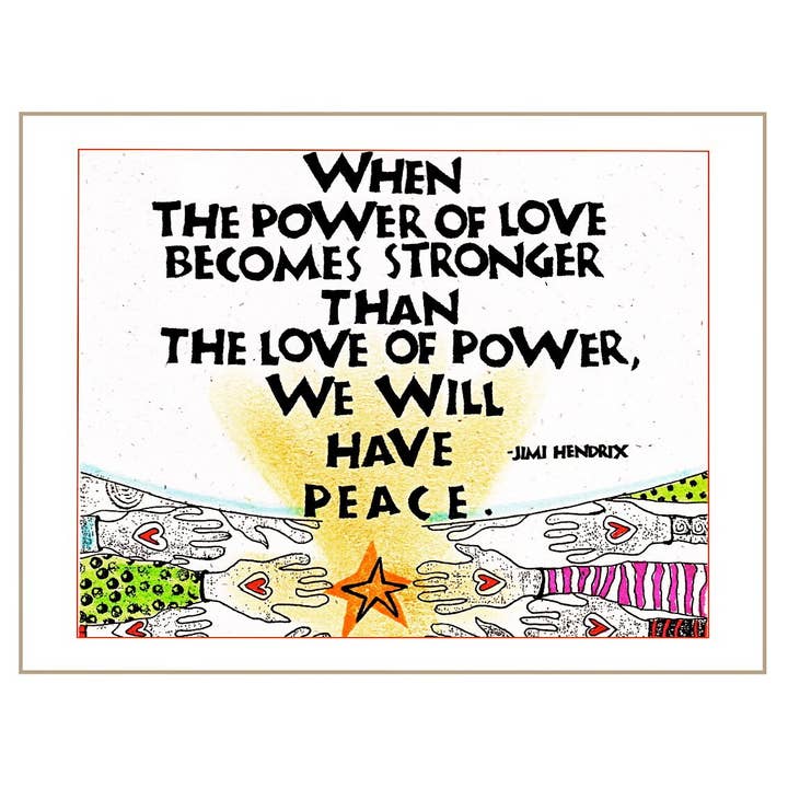 Sechskartenset W006 Die Kraft der Liebe -- Jimi Hendrix für den Großhandel von ArtLight Media