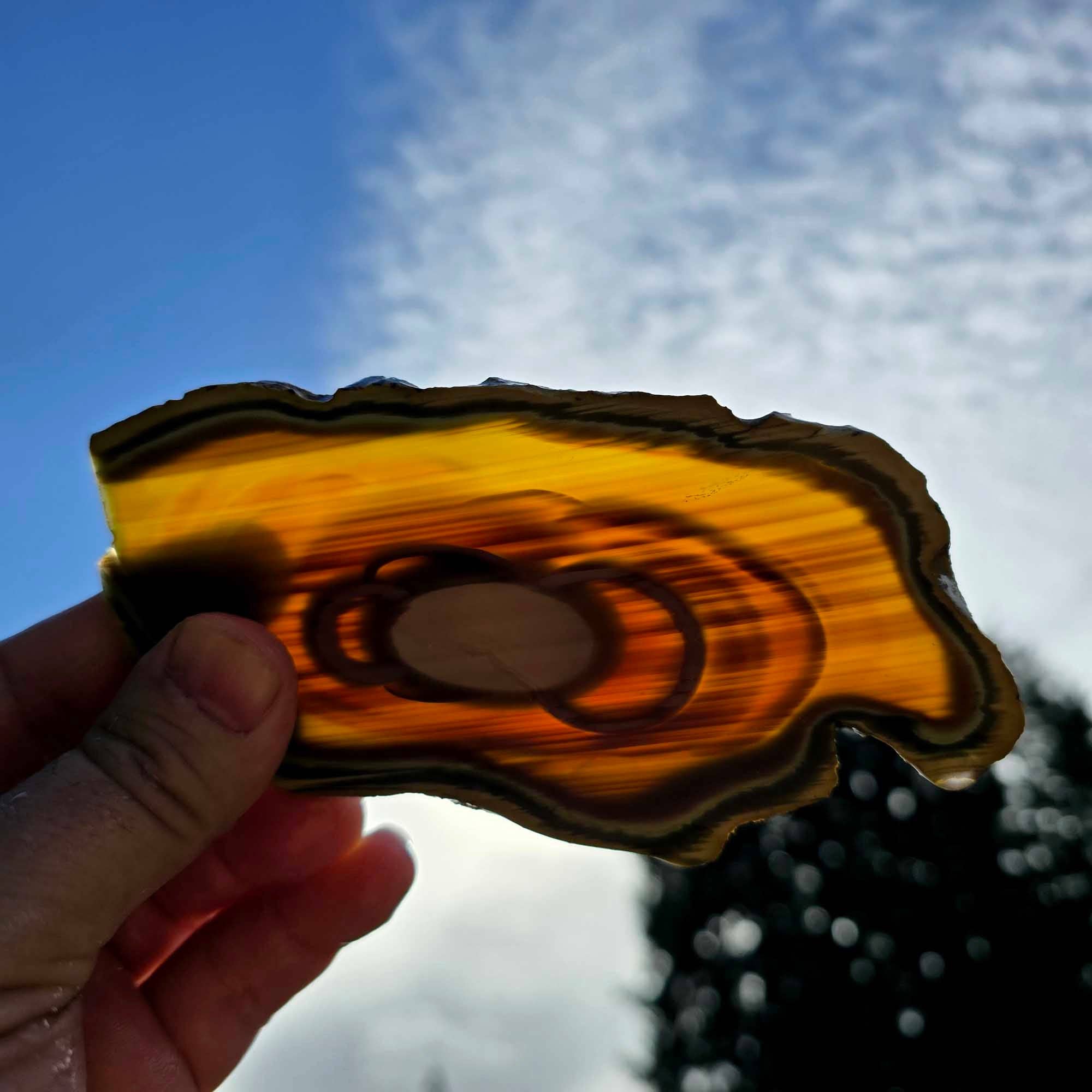 Lapidary Central - Wholesale Spiritual Stone/Crystal - Royal Imperial Jasper Slab - Moonlit Orbs Translucent - San Cristobal Premium1