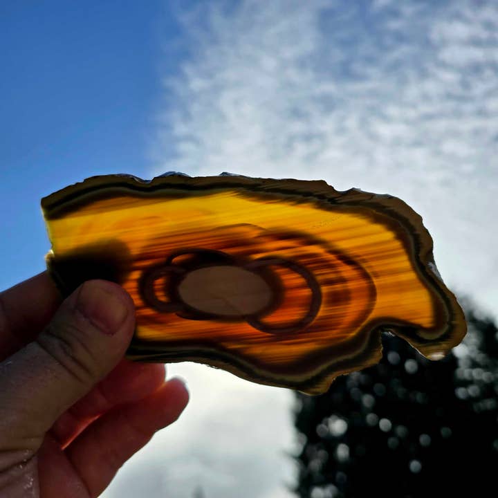 Lapidary Central - Wholesale Spiritual Stone/Crystal - Royal Imperial Jasper Slab - Moonlit Orbs Translucent - San Cristobal Premium1