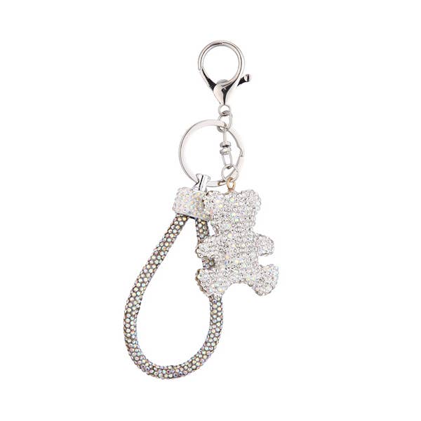 Portachiavi con cinturino a tema orso gioiello per la vendita all'ingrosso da parte di Nima Accessories Inc