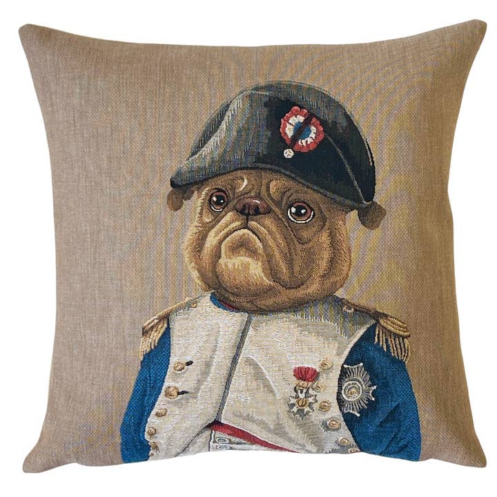 yapatkwa - art of the loom - Wholesale Throw/Decorative Pillow - Napoleon gift - quirky dog gift - decorative throw pillow
