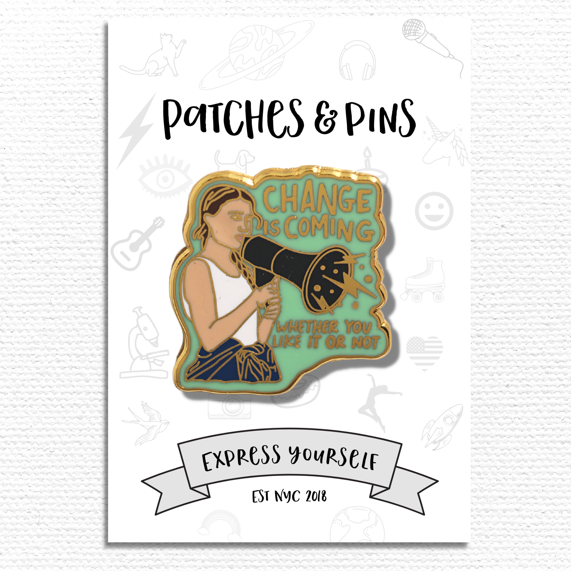 Patches and Pins - Wholesale Lapel Pin/Button - Change is Coming Enamel Pin0