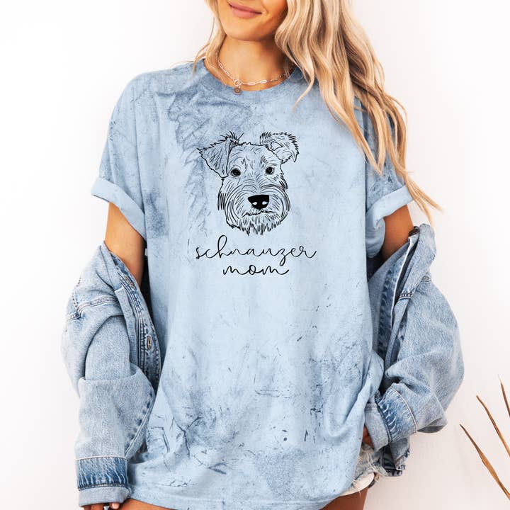 Verita Culture - Wholesale Screen Printed T-Shirt - Women's - Schnauzer Dog Mom Comfort Colors T Shirt6