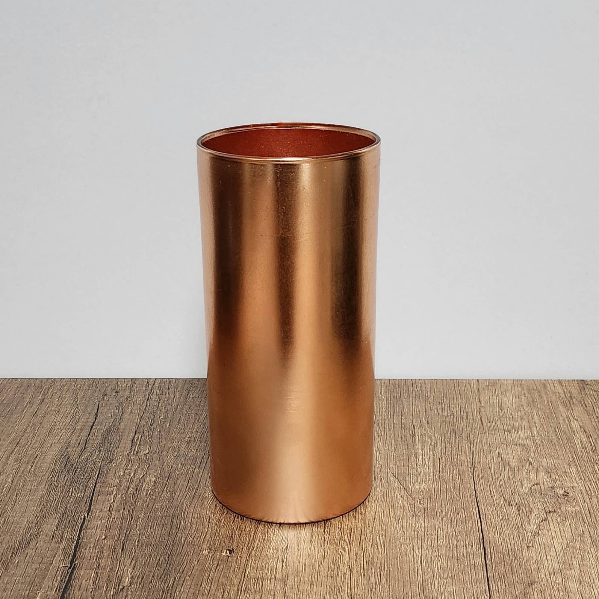 RED POMEGRANATE COLLECTION - Vendita all'ingrosso Vasi - Vaso da tavolo cilindrico in vetro dorato da 17,8 cm3