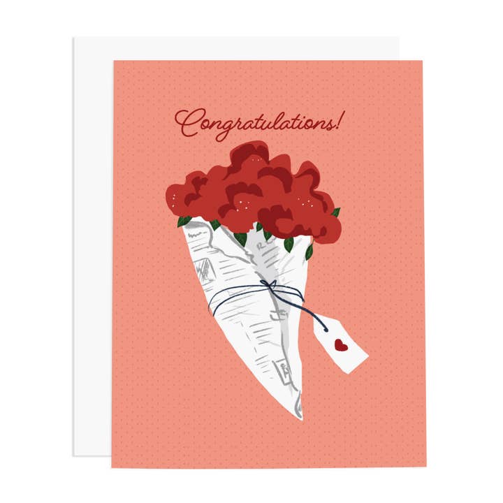 Congratulations Roses Greeting Card for wholesale by Ramus & Co.