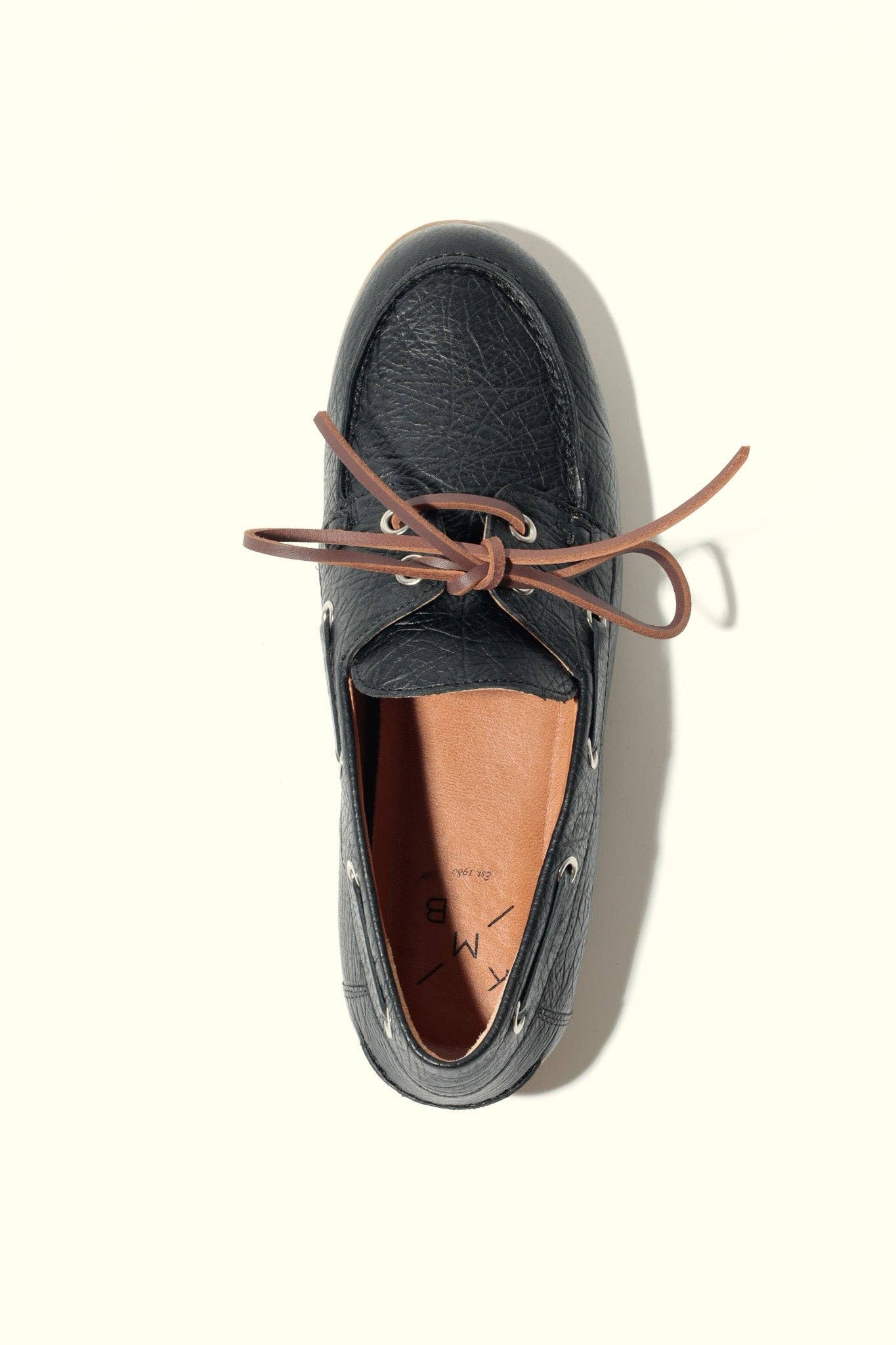 KMB Shoes - Venta al por mayor Zapatos náuticos - Mujer - KAI BLACK – Zapatos náuticos de cuero0