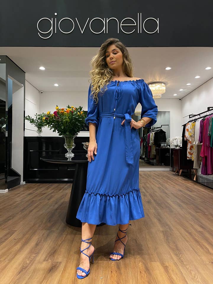 Shoulder to Shoulder Midi Dress Maysa for wholesale by Ella Official UK