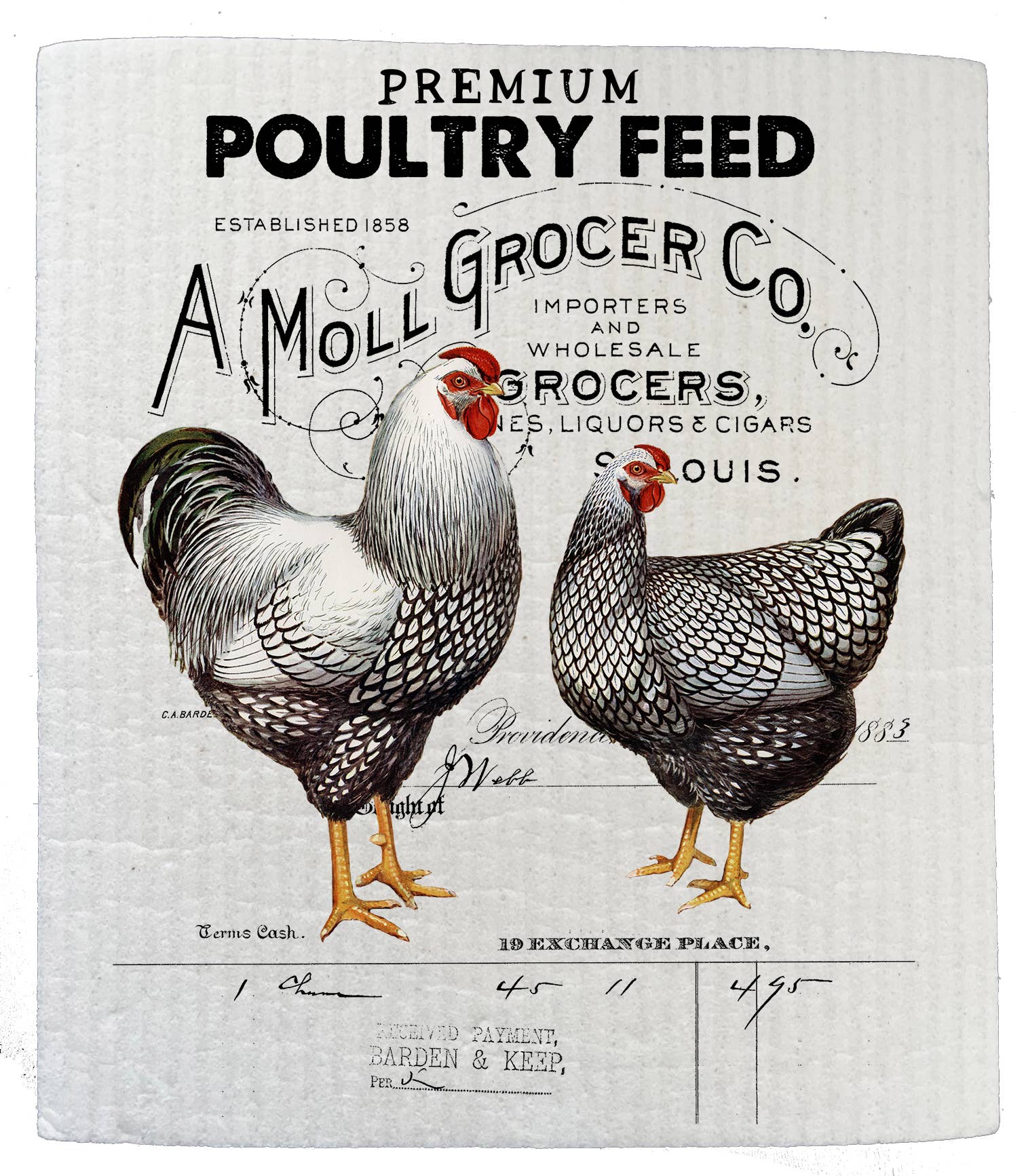 Farmers Market Chicken Feed Kitchen SWEDISH DISH CLOTHS for wholesale by Avery Lane Gifts