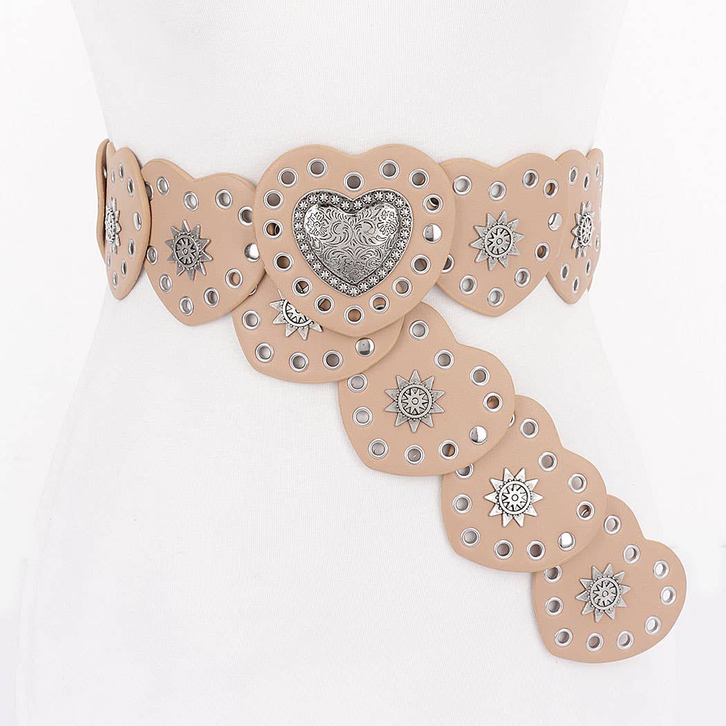 3AM BY H&D ACCESSORIES – wholesale Belt – Women's – Faux Leather Heart Shape Vintage Belt5