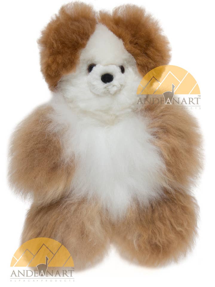 Mini 9.5" (fur to fur) - 7" (hide to hide) Alpaca Teddy Bear for wholesale by AndeanArt