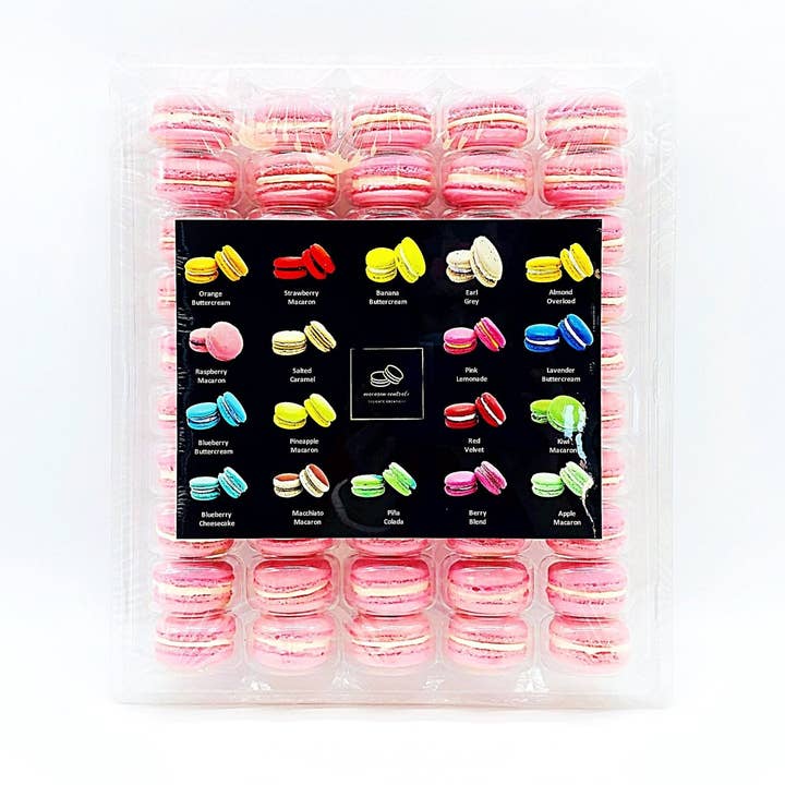 50 Pack Rosewater French Macaron Value Pack for wholesale by macaron centrale