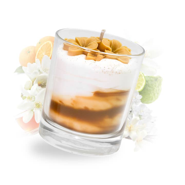 Artisan candle orange blossom for wholesale by Les Fées Mères