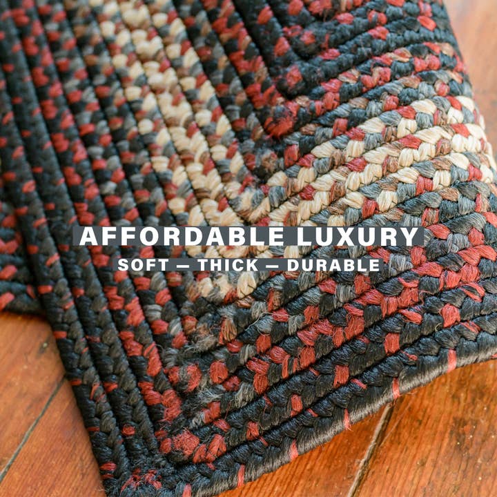 Homespice Decor - Wholesale Area Rug - Montgomery Burgundy Braided Rug for Indoor & Outdoor1