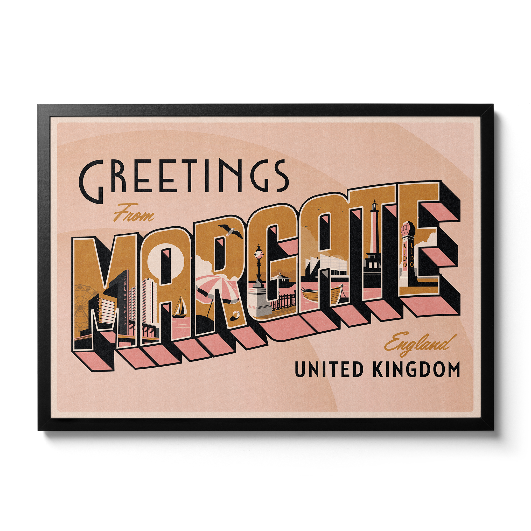 Telegramme Paper Co. – wholesale Art print – Greetings from Margate Giclée Art print7