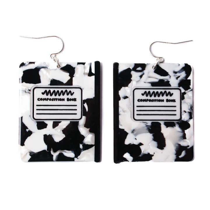 COLETTE BERNARD - Wholesale Dangle Earrings - Composition Notebook Earrings (misprint)
