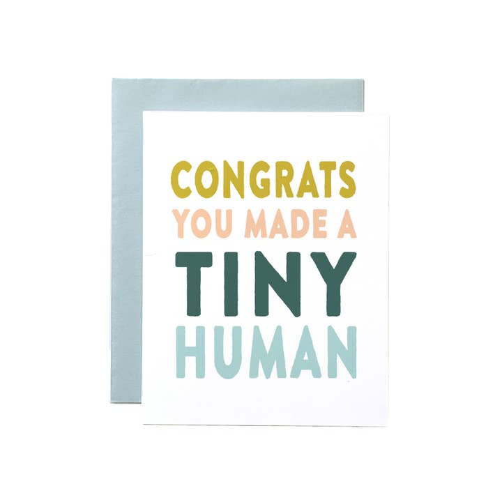 Joy Paper Co. - Wholesale Baby Card - Congrats on Making a Tiny Human, Baby Card