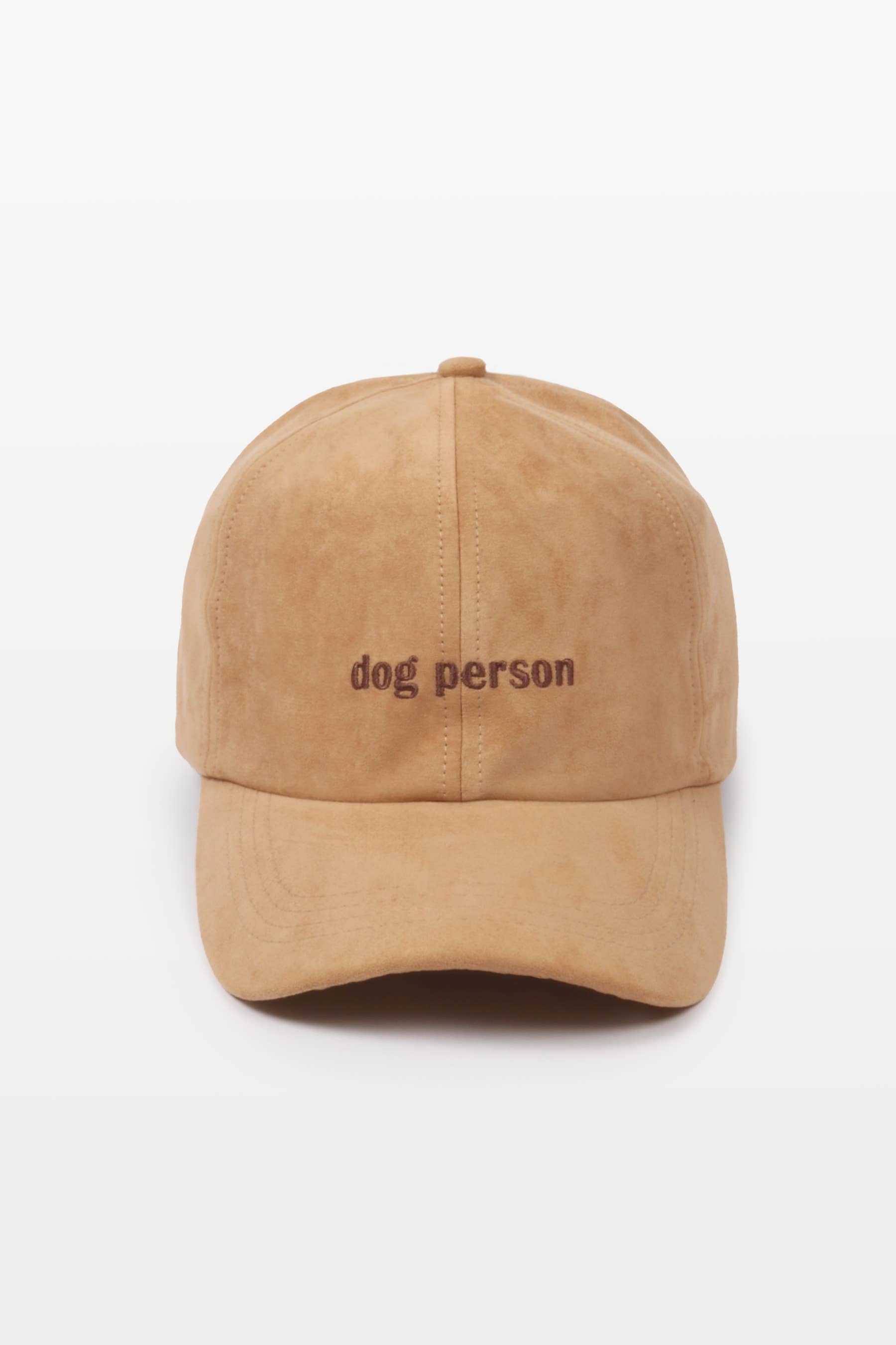 David And Young - Wholesale Baseball Cap - Women's - DOG PERSON Embroidery in Suede Fall Winter Baseball Cap0