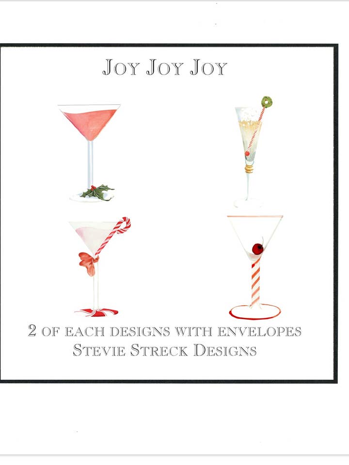 GIFT BOX NOTE CARDS GBN136 Joy Joy joy for wholesale by Stevie Streck Designs