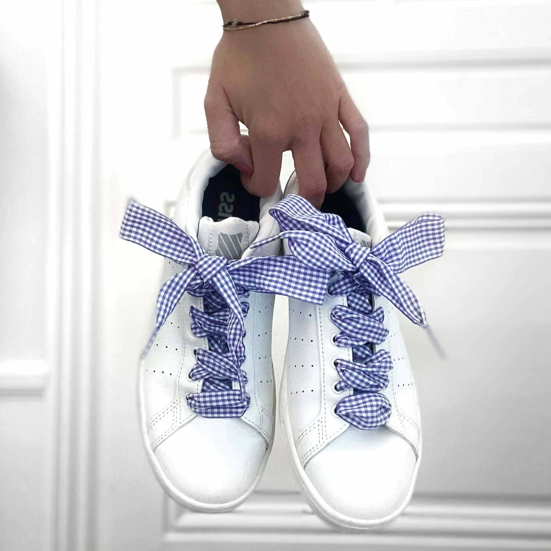 furiouslaces - Wholesale Shoelaces - Unisex - Vichy pattern laces - Purple1