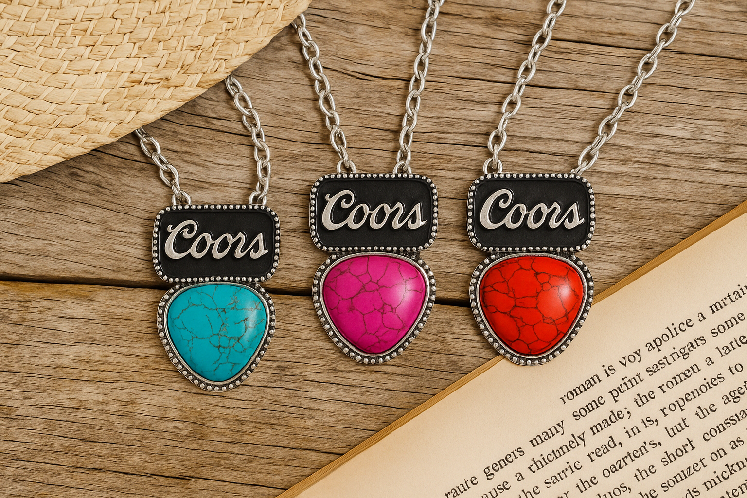 The Bling Barn - Wholesale Pendant/Charm Necklace - Western Rodeo Fashionable Howdy Summertime Necklaces5