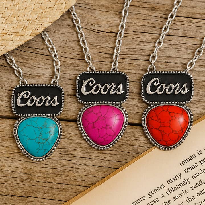 The Bling Barn - Wholesale Pendant/Charm Necklace - Western Rodeo Fashionable Howdy Summertime Necklaces5