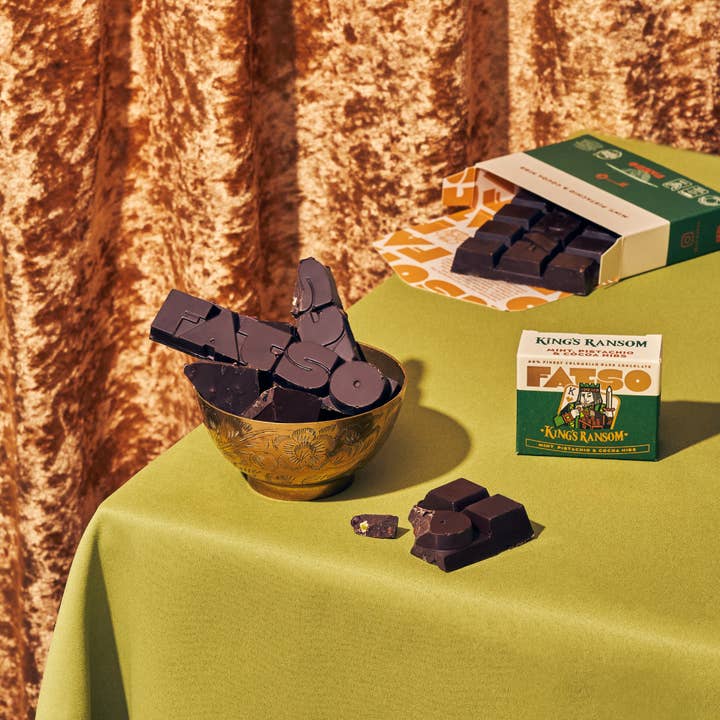 Fatso - Wholesale Chocolate Bar - KING'S RANSOM 150g- 60% Dark chocolate vegan chunky bar
