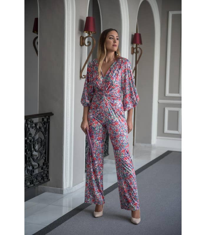  REF  KAHYRA NUDE CORAL WATERCOLOR JUMPSUIT for wholesale on Faire1