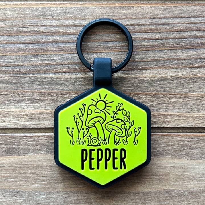 Fantastic Fungi Silicone Dog ID Tag for wholesale by Besties Pets