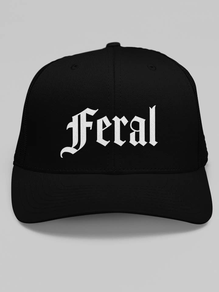 Mörk Feral, Gotisk Alternativ Trucker Mesh-keps för wholesale av Wickedly Divine Shop